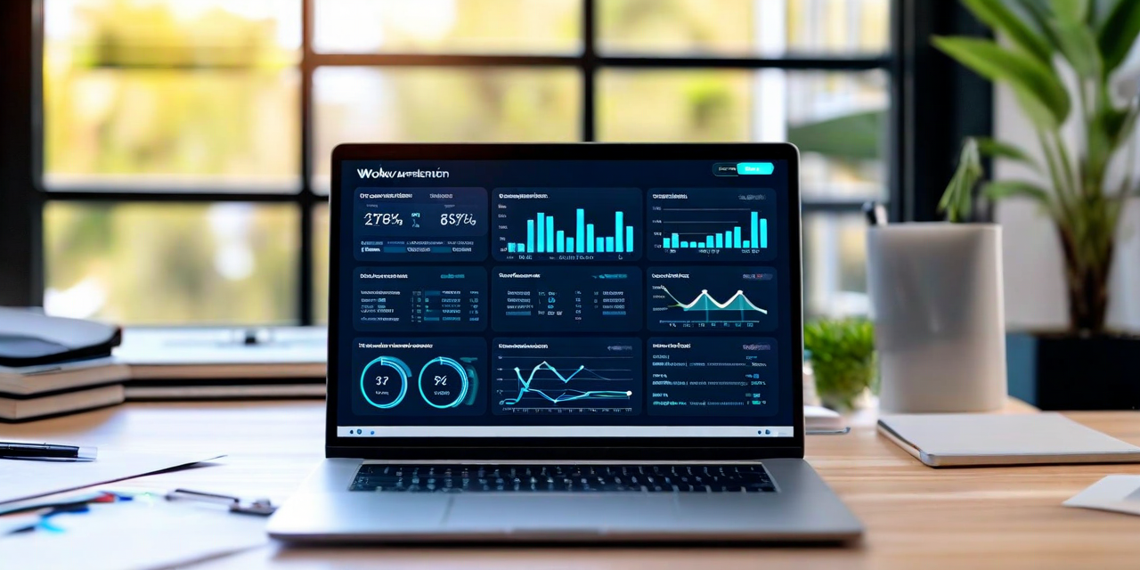Laptop with automation tool open